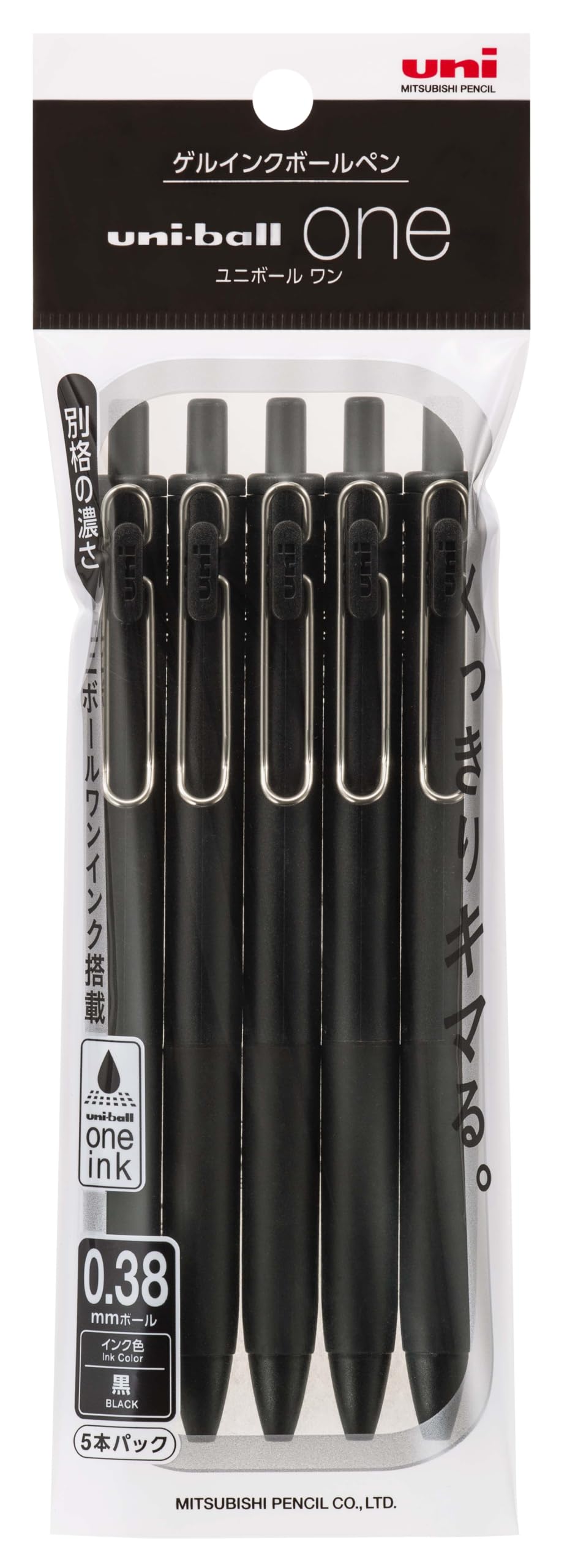 Mitsubishi Pencil Uni-ball One Gel Pen & Ballpoint Pen 0.38mm & 0.5mm