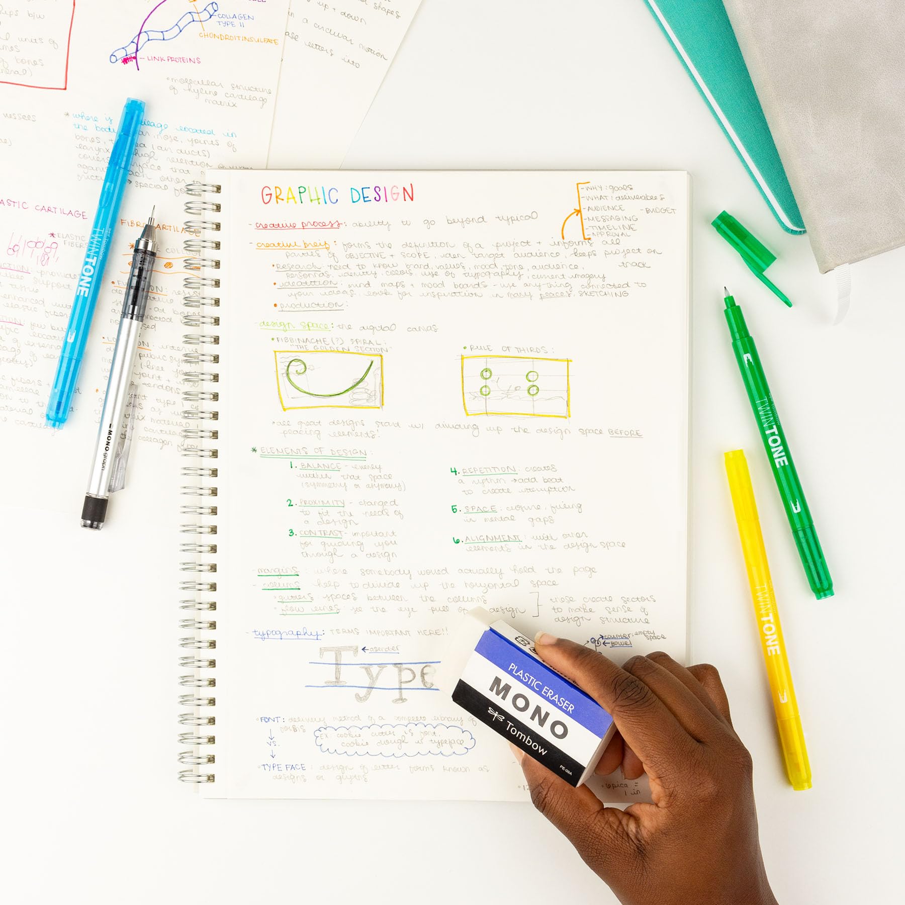 Tombow Mono PE Eraser for Clean Erasing &amp; Precise Correction