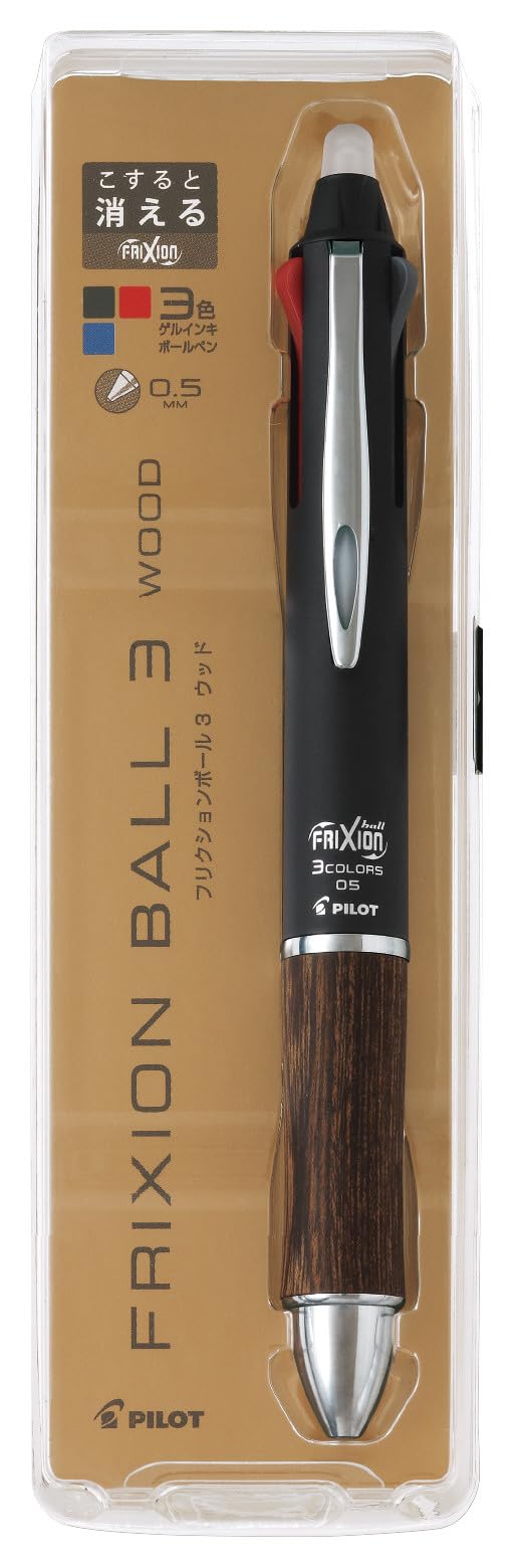 PILOT Friction Ball 3 Wood Ballpoint &amp; Gel Pen 0.5mm