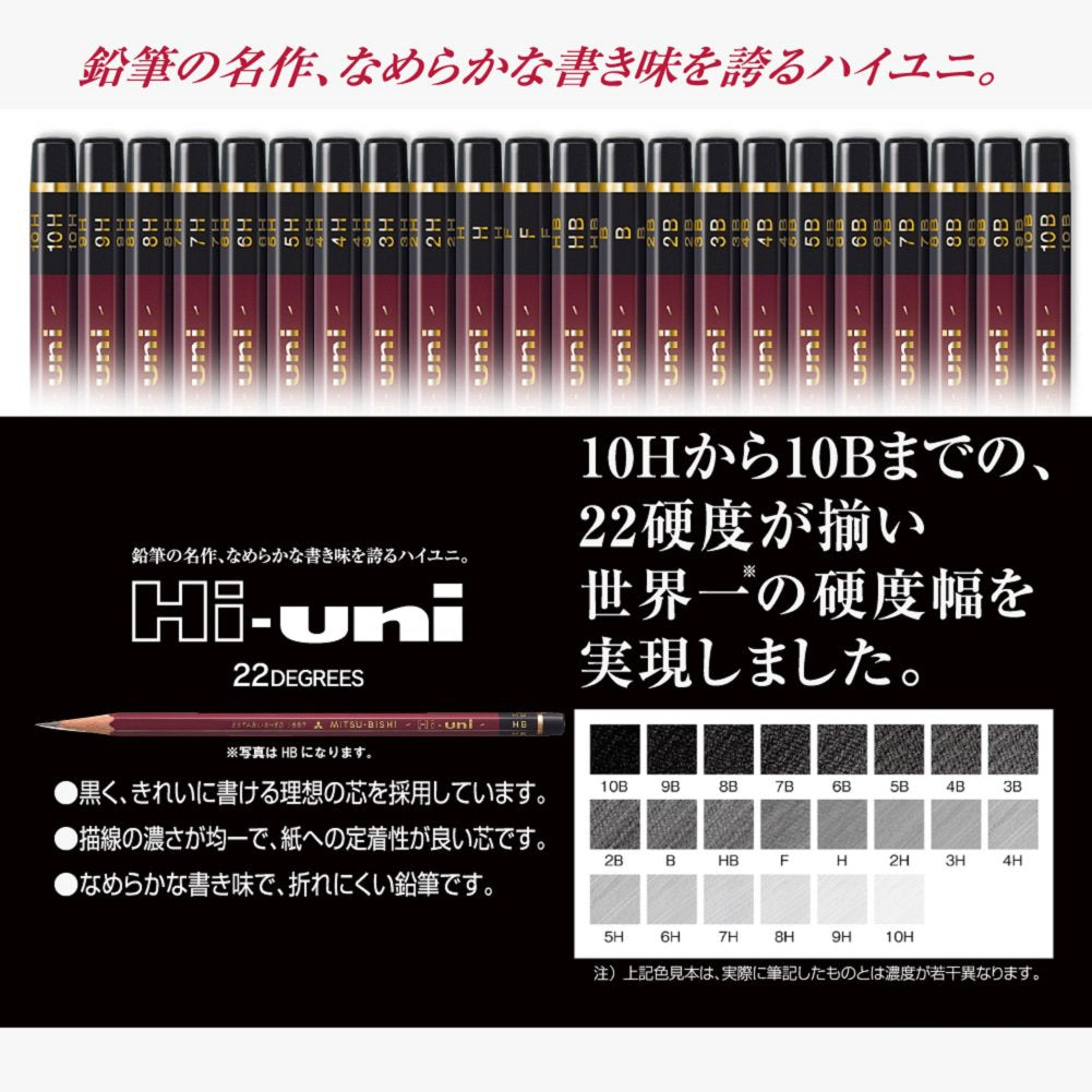 uni High Uni Pencil Set for Precise Drawing &amp; Smooth Writing