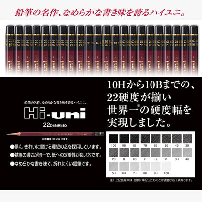uni High Uni Pencil Set for Precise Drawing &amp; Smooth Writing