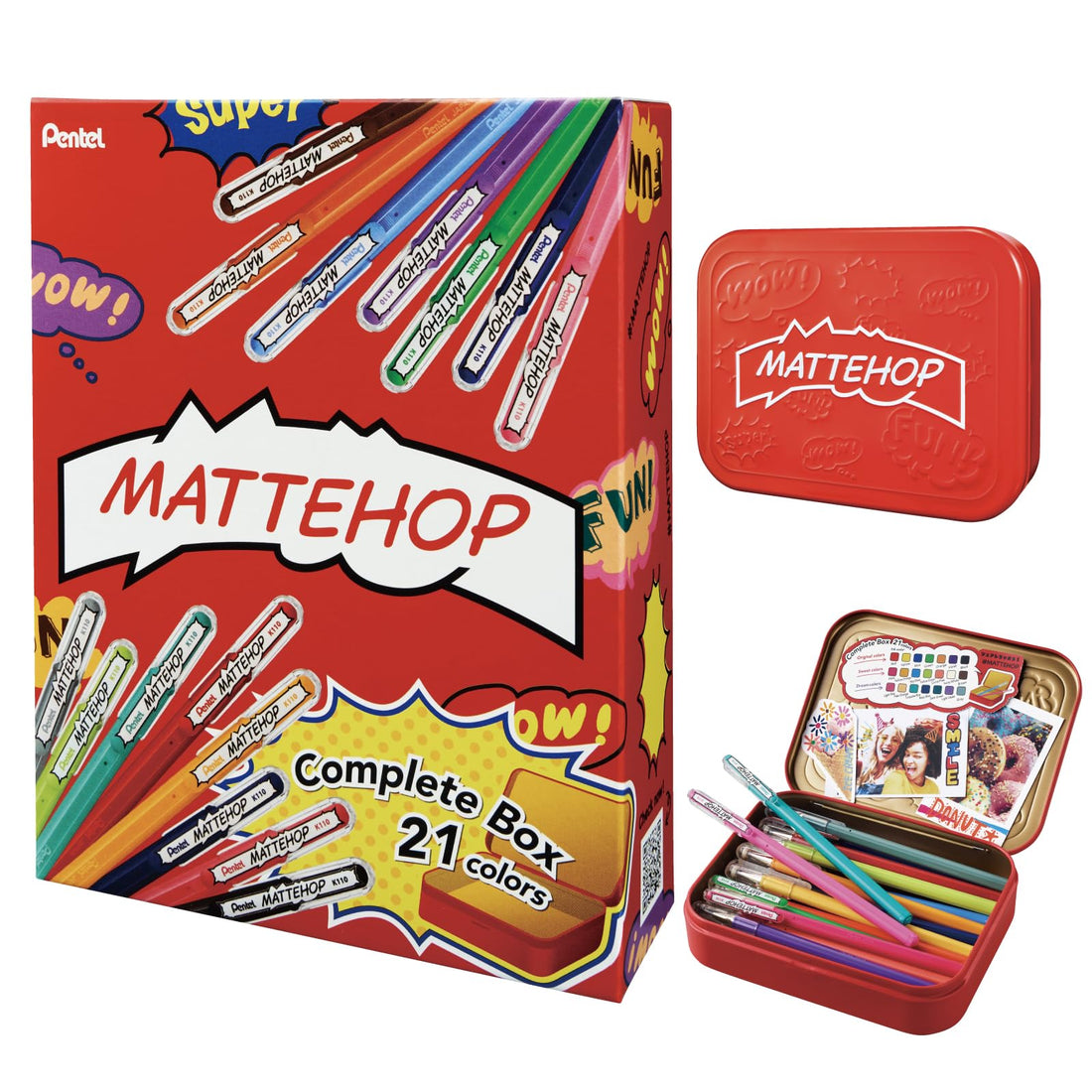 Pentel Color Ballpoint Pen Matte Hop Set with Multiple Color Options
