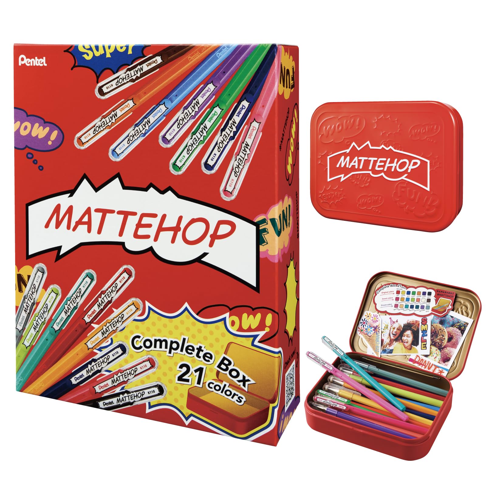 Pentel Color Ballpoint Pen Matte Hop Set with Multiple Color Options