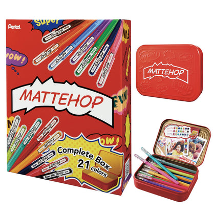 Pentel Color Ballpoint Pen Matte Hop Set with Multiple Color Options