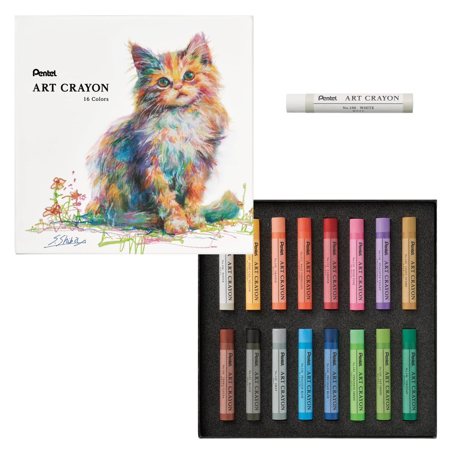 Pentel Crayon Art Crayon Set with Various Color Options
