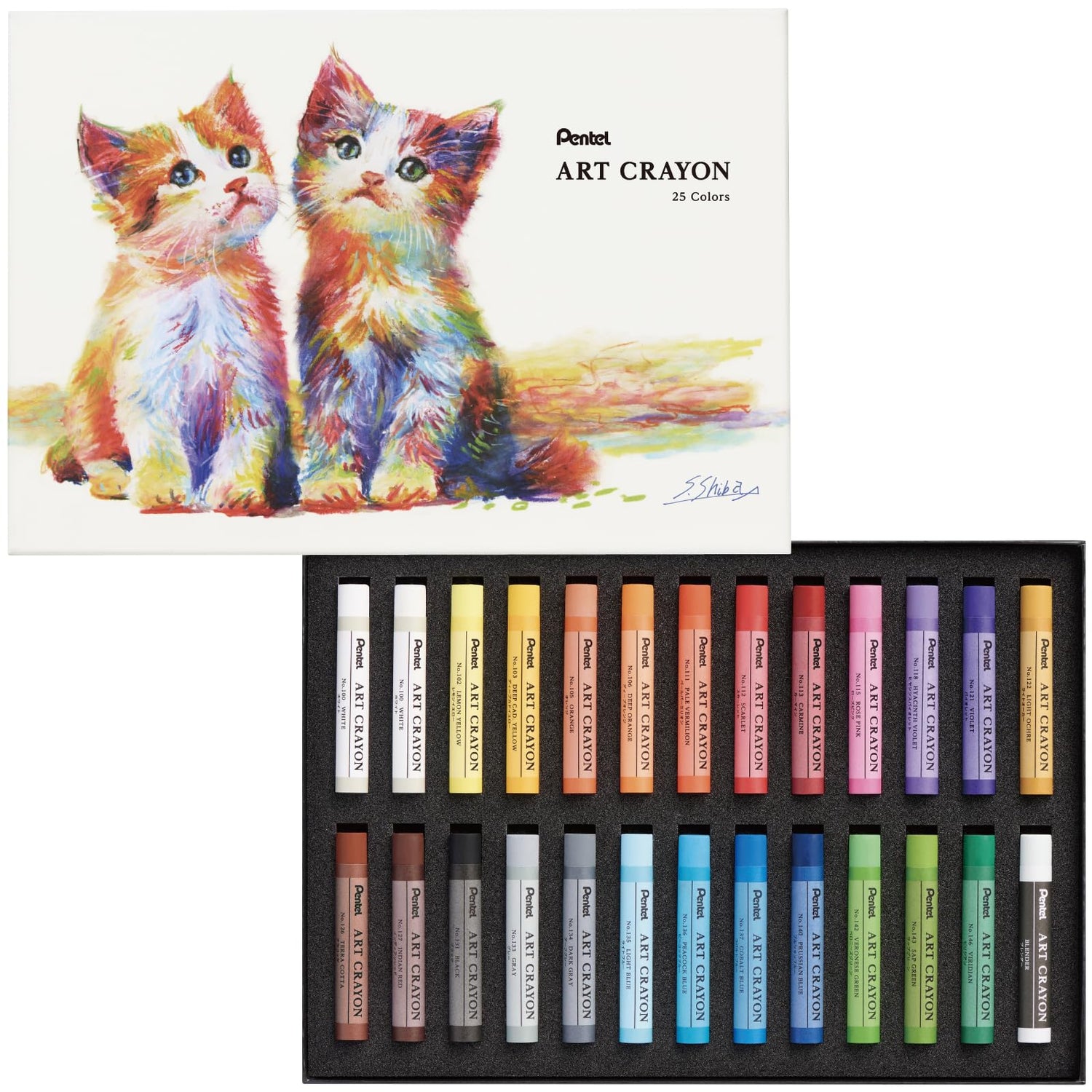 Pentel Crayon Art Crayon Set with Various Color Options
