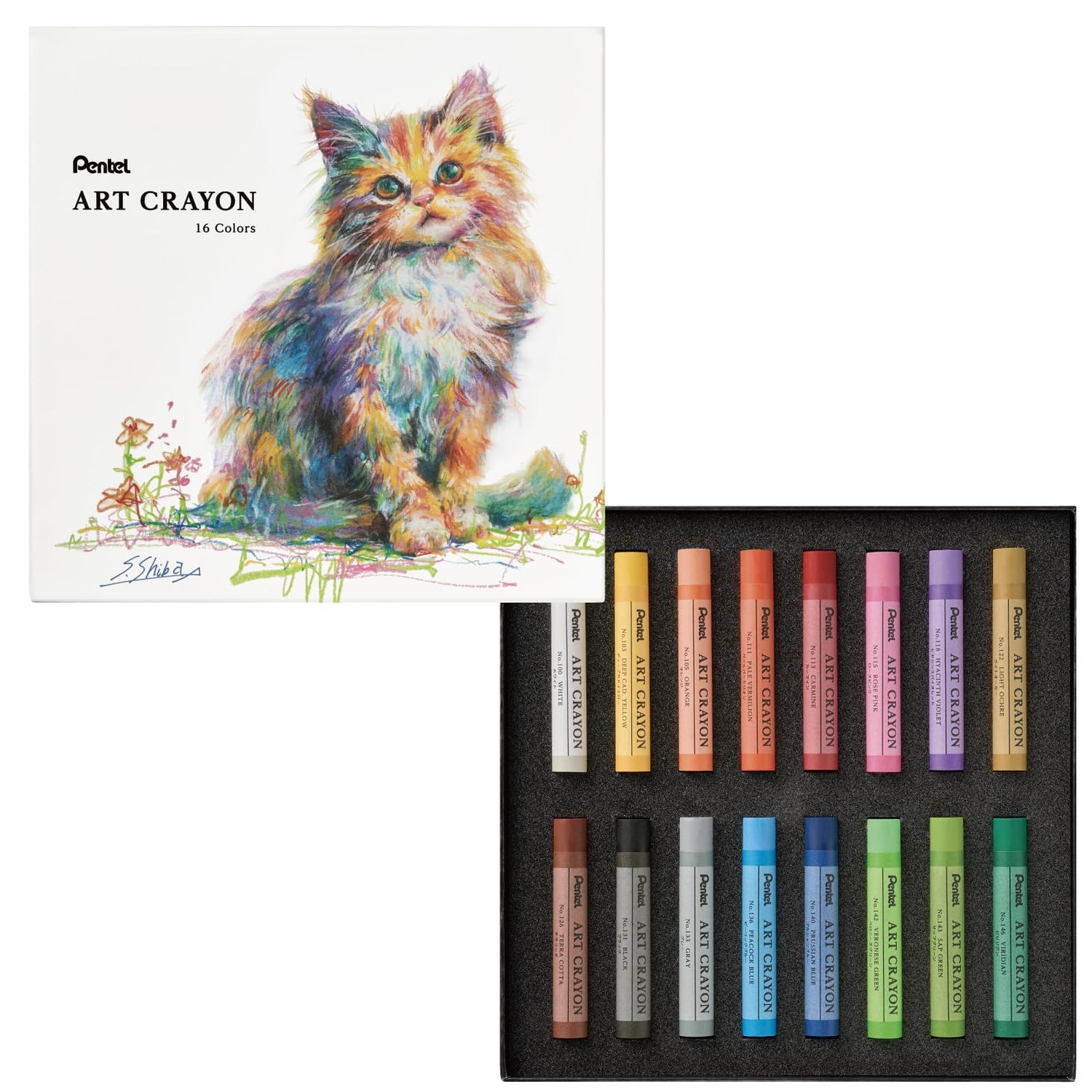 Pentel Crayon Art Crayon Set with Various Color Options