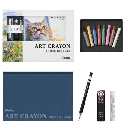 Pentel Crayon Art Crayon Set with Various Color Options