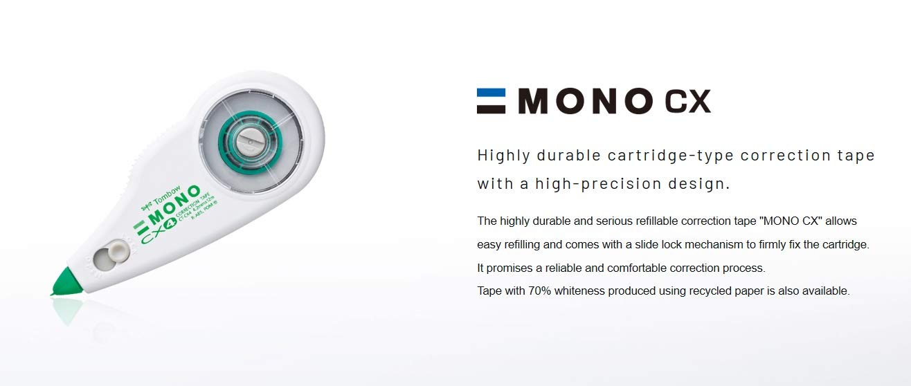 Tombow Correction Tape Cartridge for MONO CX 4.2mm, 5mm &amp; 6mm Refills
