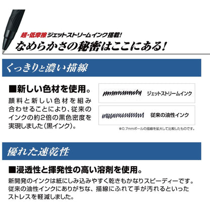 Mitsubishi Pencil Jetstream 3-Color Ballpoint Pen 0.7mm