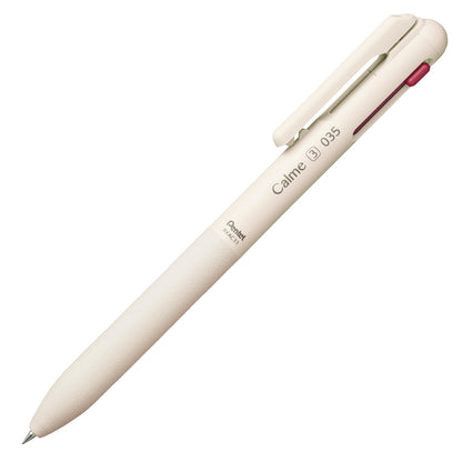 Pentel 3-Color Ballpoint Pen Calme with 0.35mm, 0.5mm, 0.7mm Options