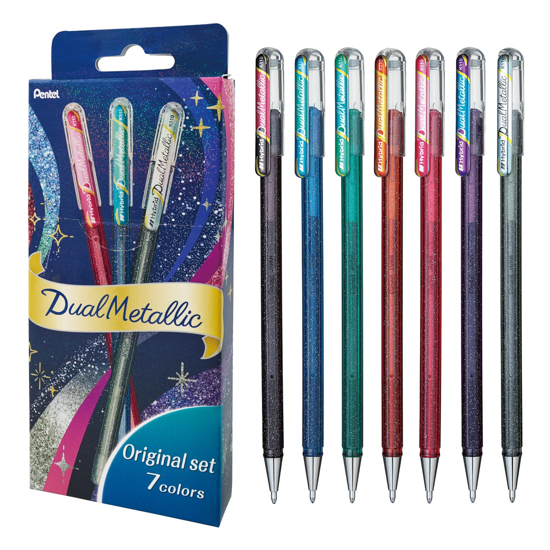 Pentel Dual Metallic Ballpoint Pen Set 7 &amp; 14 Colors