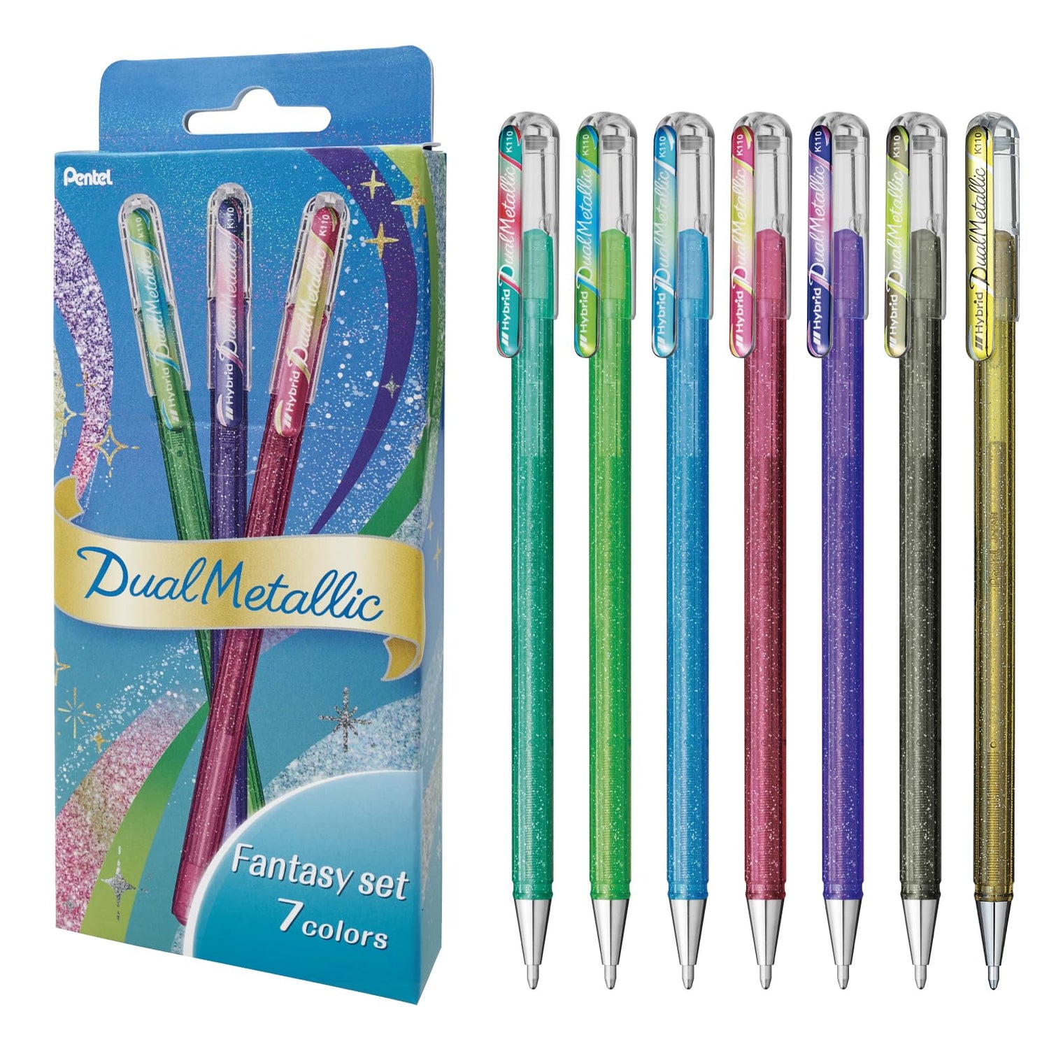 Pentel Dual Metallic Ballpoint Pen Set 7 &amp; 14 Colors
