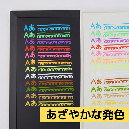 Raymay Fujii Fluorescent Black Board &amp; Whiteboard Marker Set