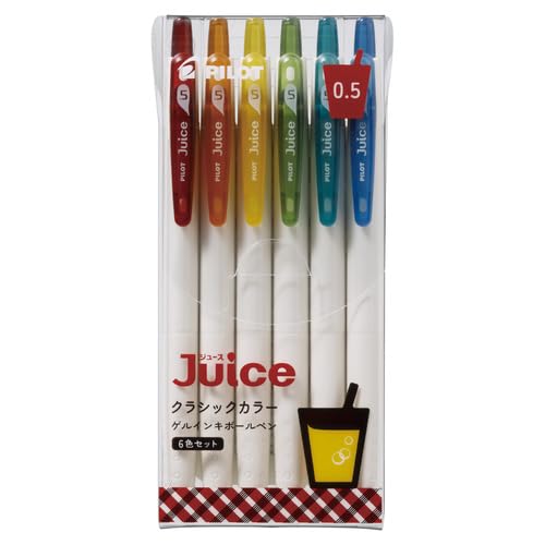 PILOT Gel Ink Ballpoint Pen Juice Set 6 Colors 0.5mm &amp; 0.38mm