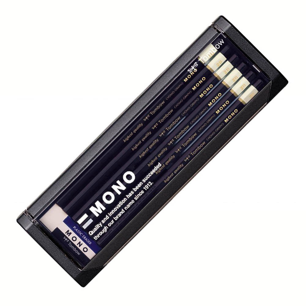 Tombow High-Quality MONO Pencil Set with Eraser 12-Pack