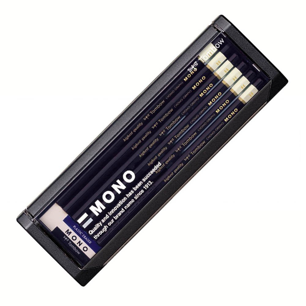 Tombow High-Quality MONO Pencil Set with Eraser 12-Pack