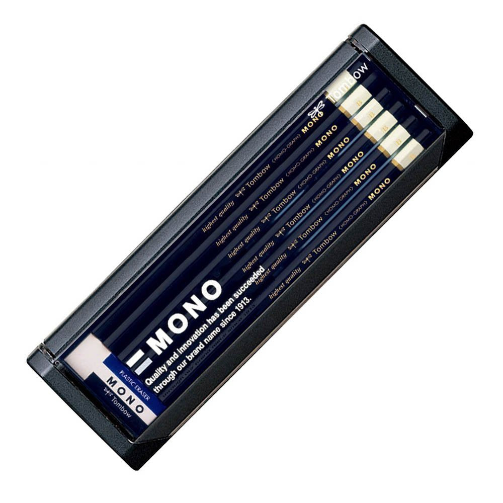Tombow High-Quality MONO Pencil Set with Eraser 12-Pack