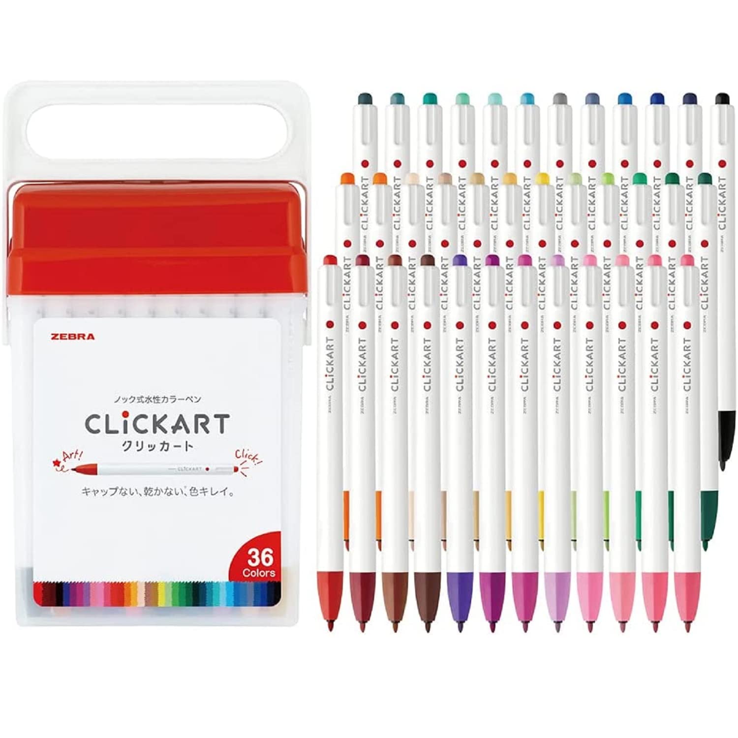 ZEBRA ClickArt Water-Based Markers Set of 36 &amp; 48 Colors