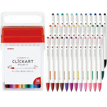 ZEBRA ClickArt Water-Based Markers Set of 36 &amp; 48 Colors