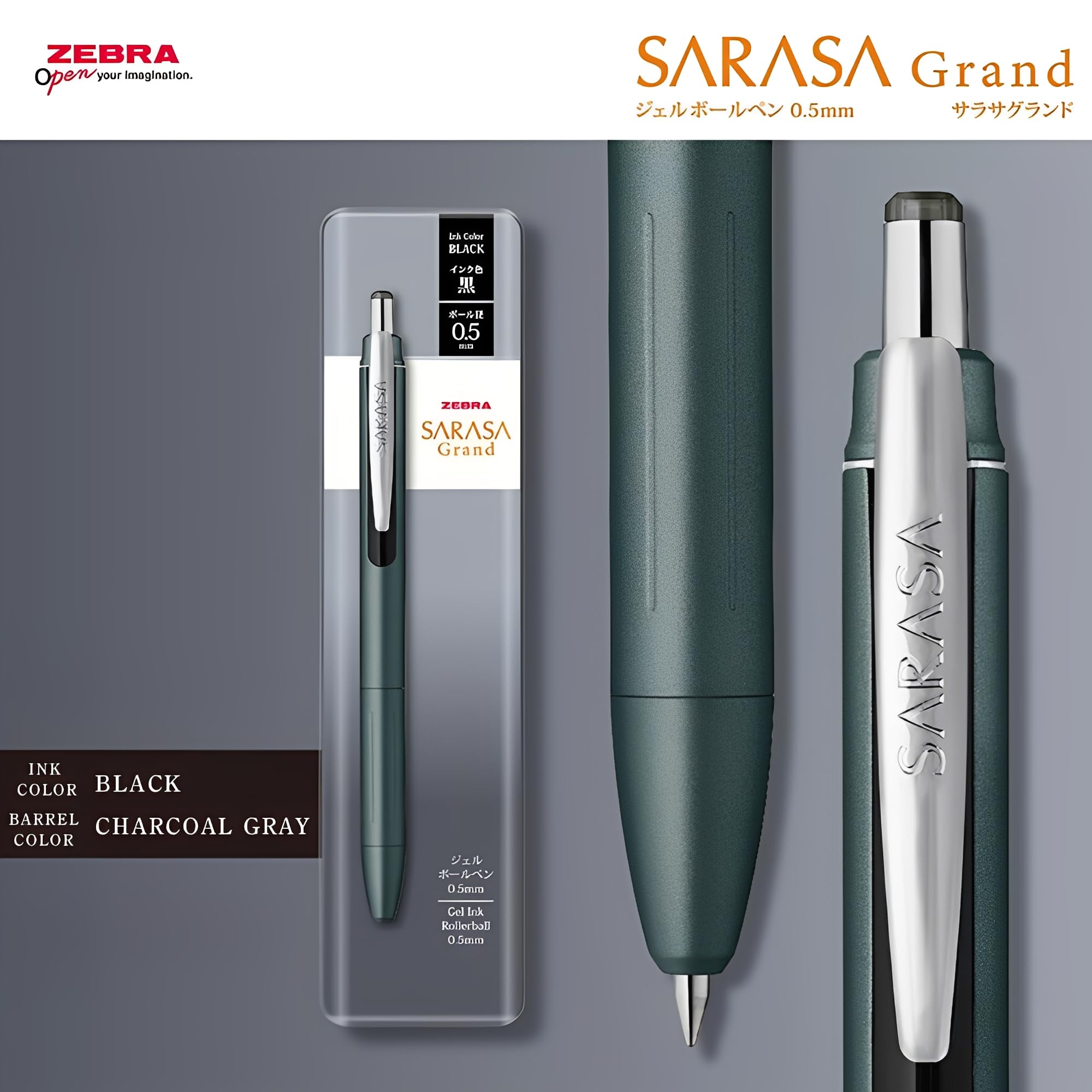 ZEBRA Sarasa Grand Gel Pen 0.5mm Black Ink &amp; Deep Blue Ink