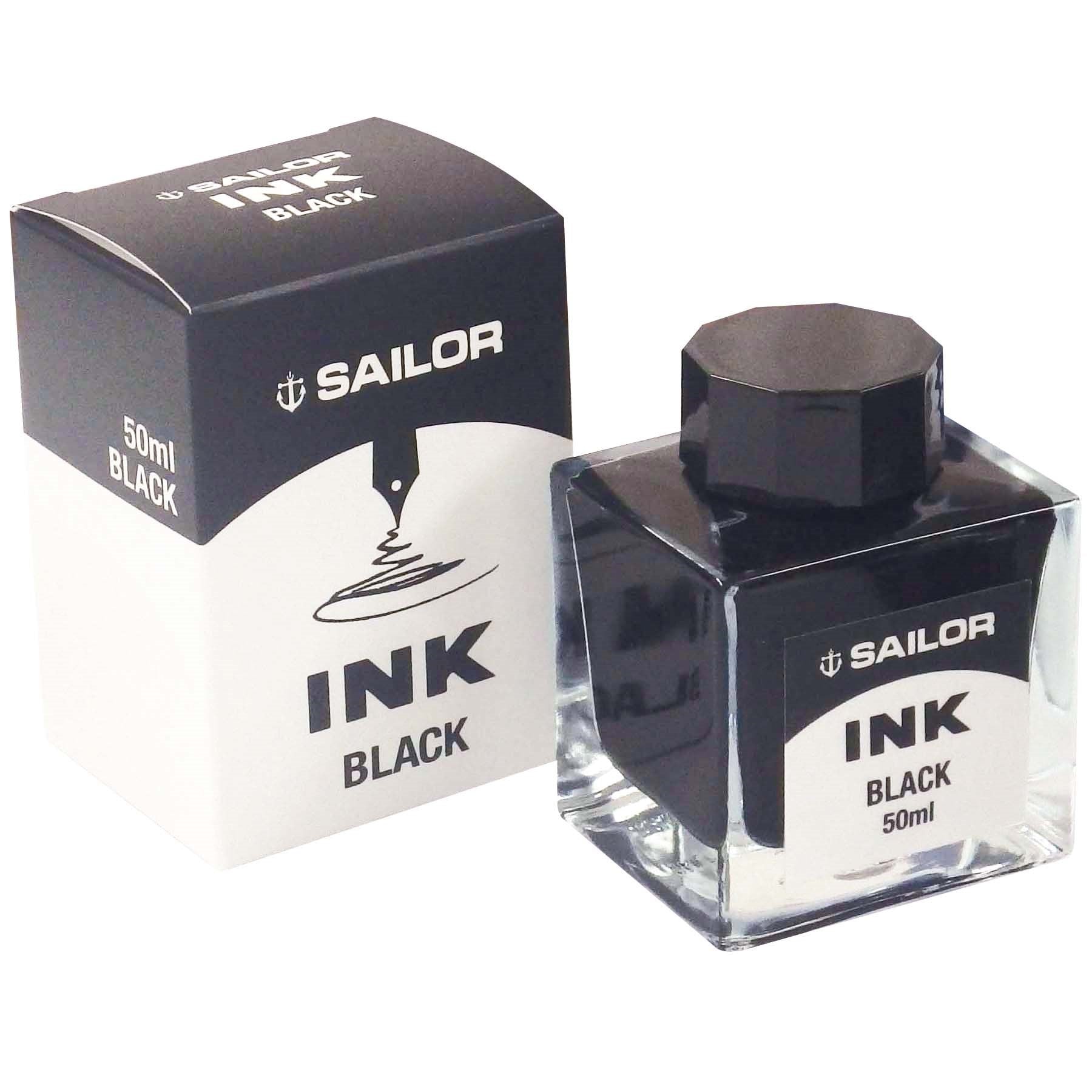 Sailor Fountain Pen Ink Bottle 50ml Black, Blue &amp; Blue Black