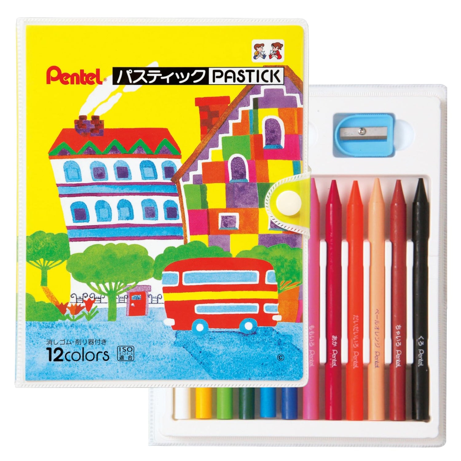 Pentel Crayon Colored Pencils Pastel Set 12 &amp; 18 Colors