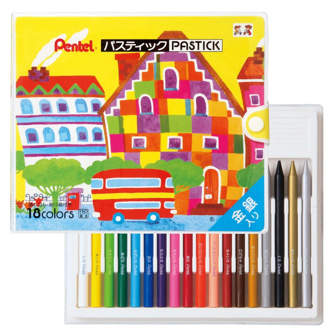 Pentel Crayon Colored Pencils Pastel Set 12 &amp; 18 Colors