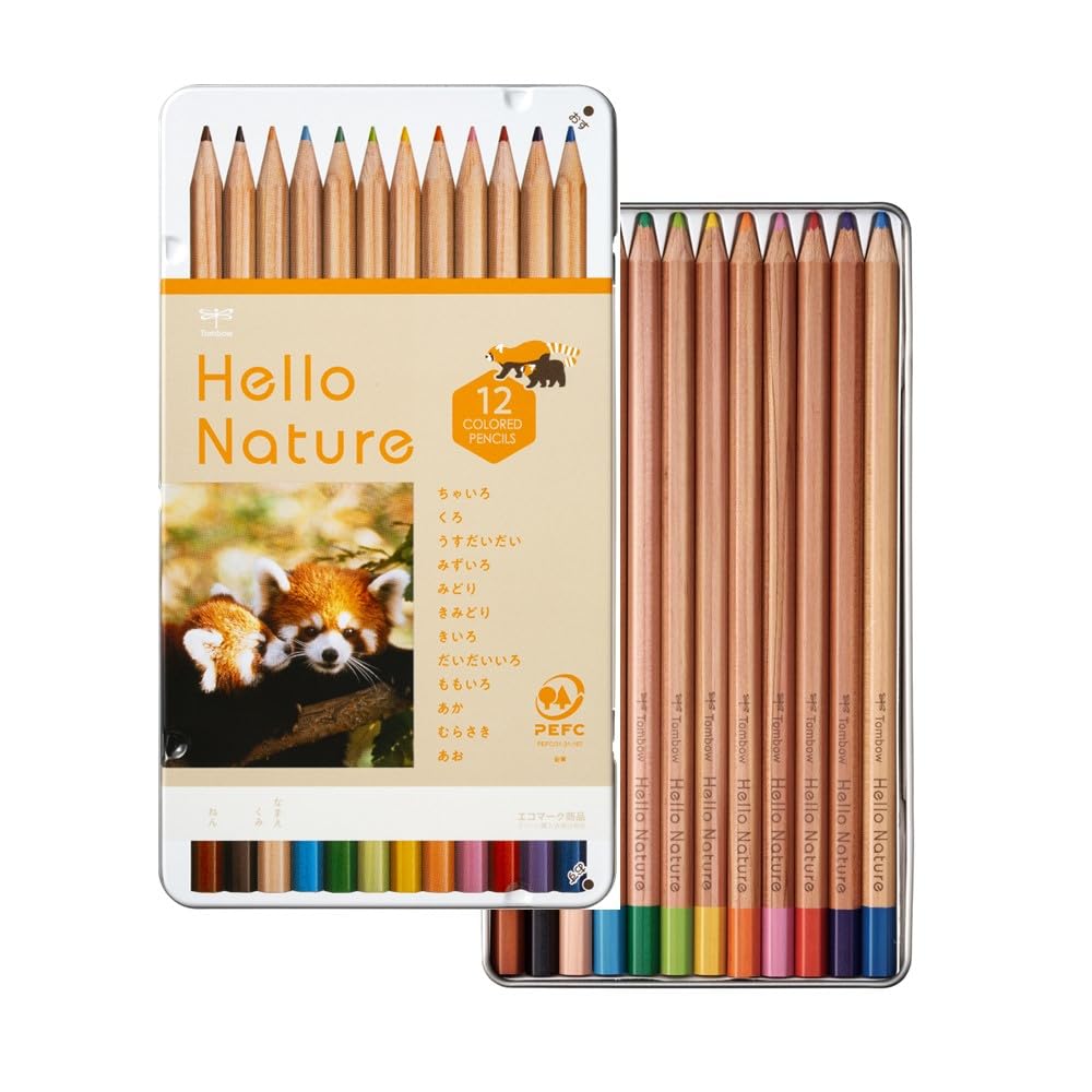 Tombow Colored Pencils Set of 12 with Hexagonal Design for Students