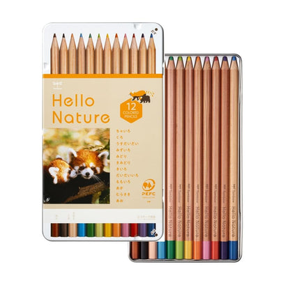 Tombow Colored Pencils Set of 12 with Hexagonal Design for Students
