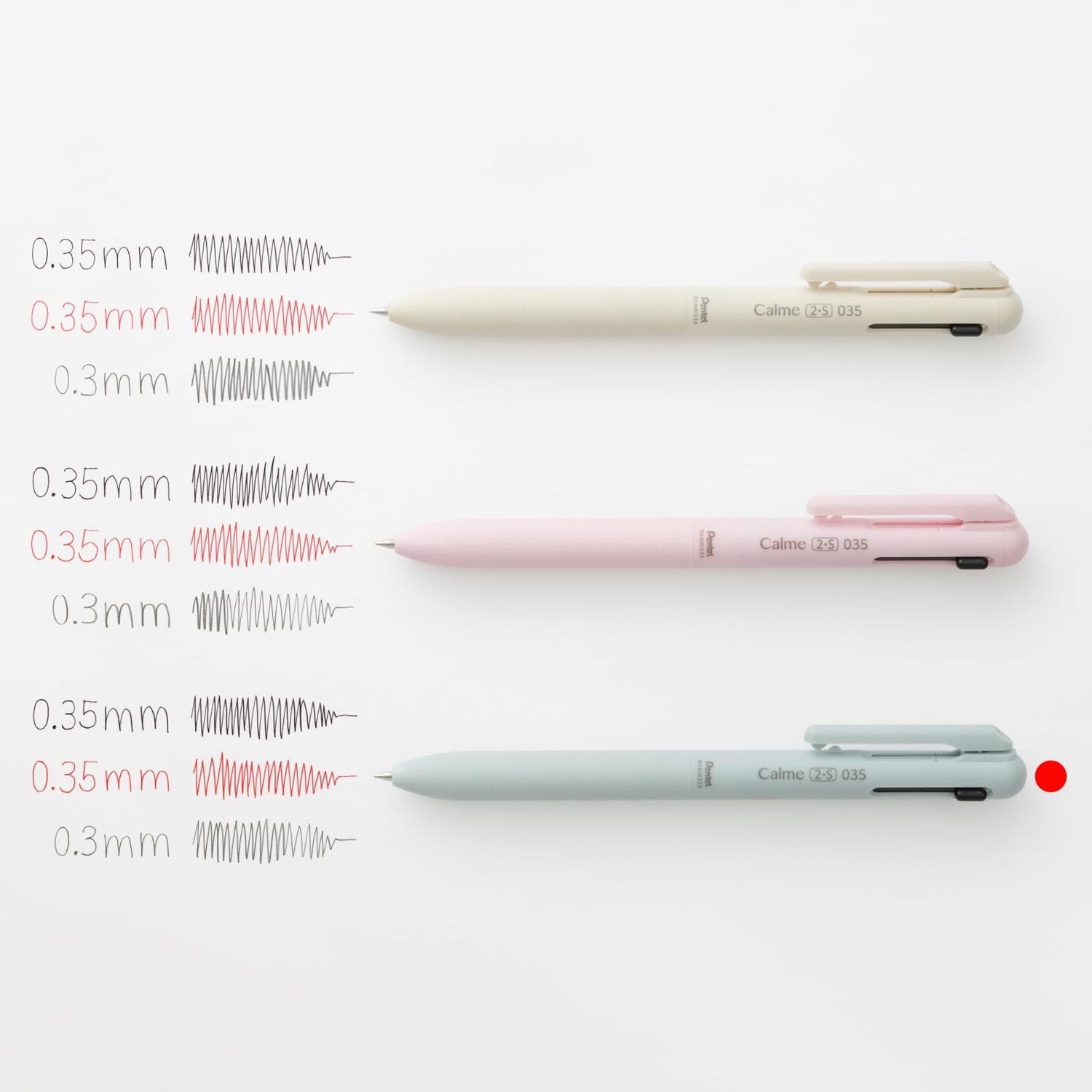 Pentel Multi-Function Ballpoint Pen Calme 0.35mm, 0.5mm &amp; 0.7mm