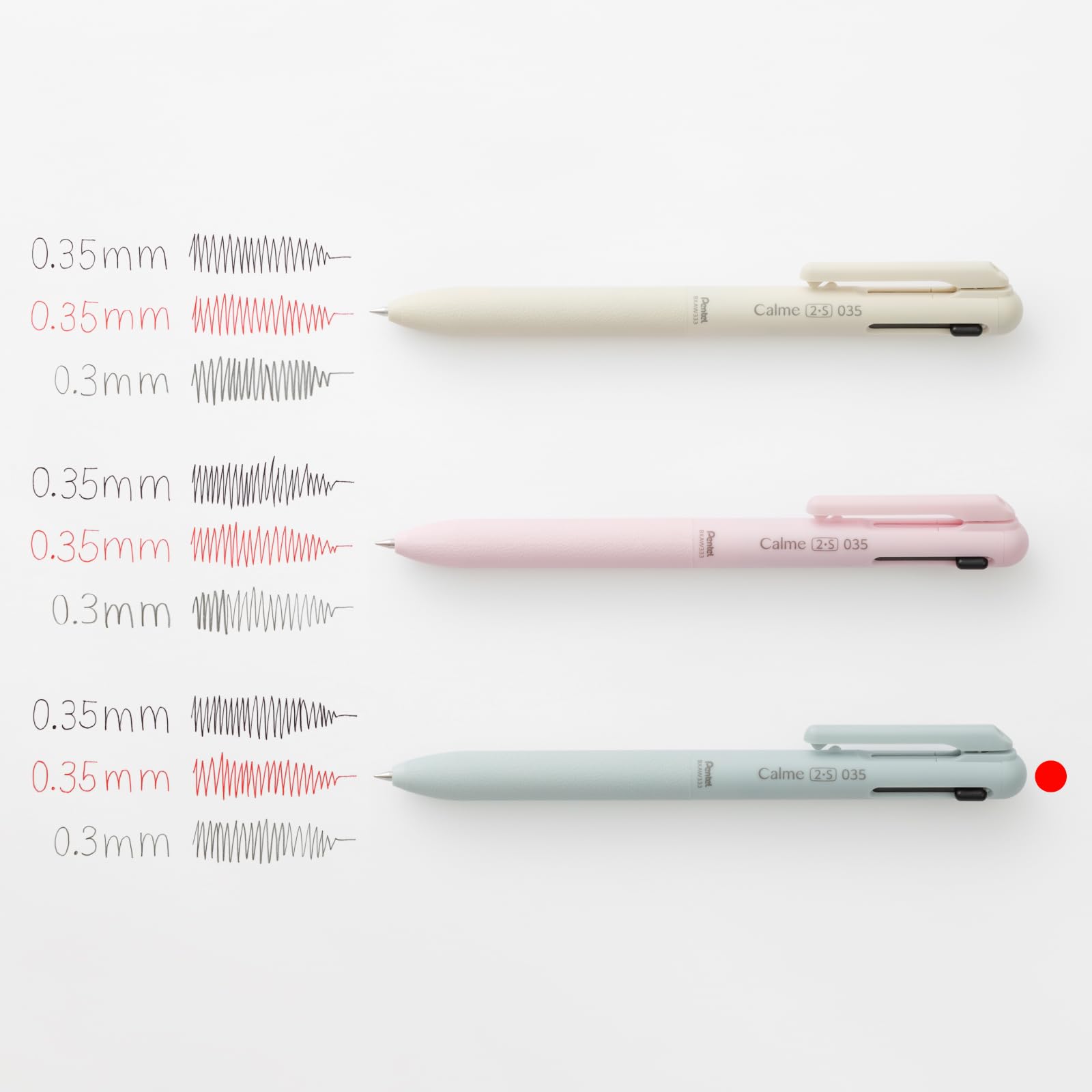 Pentel Multi-Function Ballpoint Pen Calme 0.35mm, 0.5mm &amp; 0.7mm