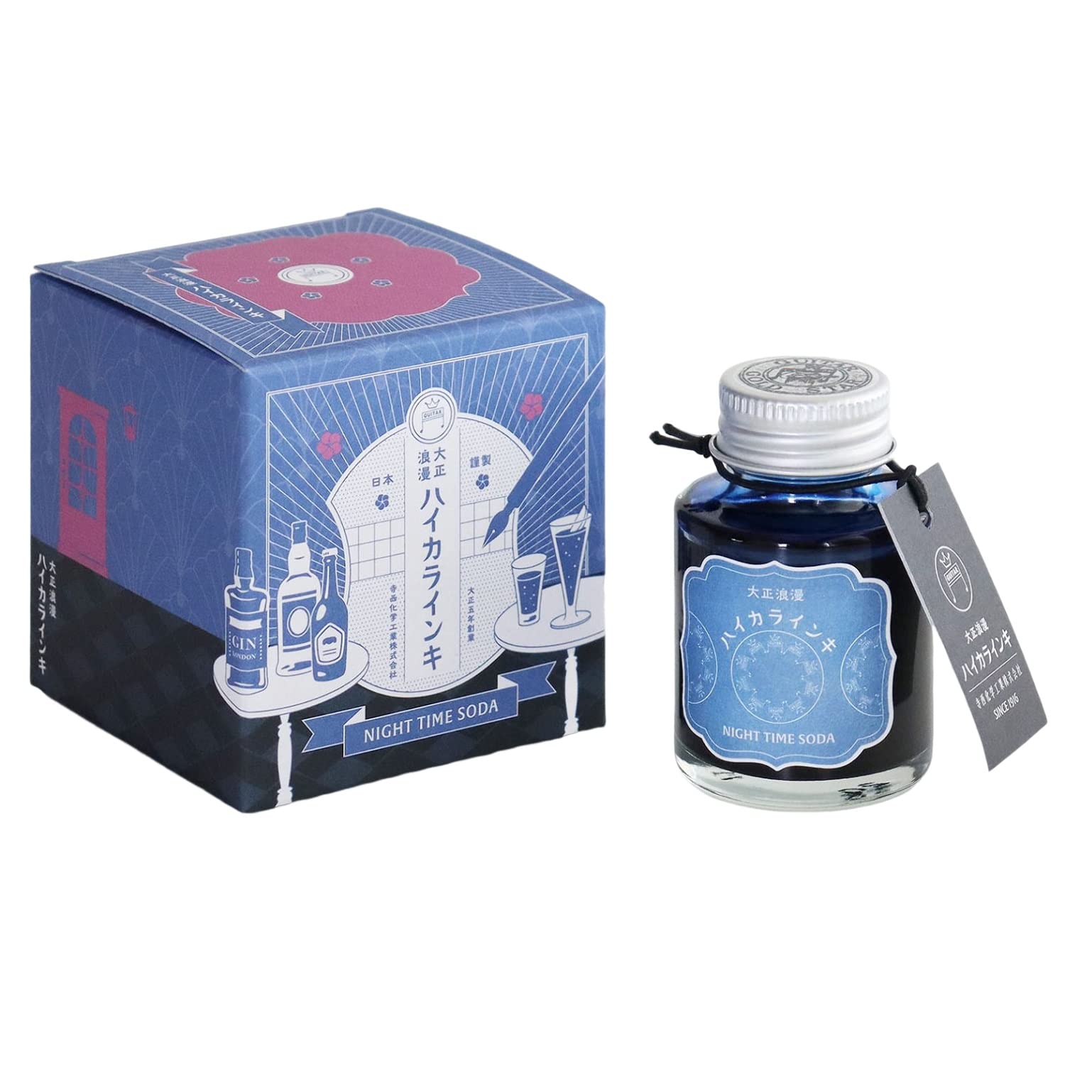 Teranishi Chemical Guitar Ink 40ml - Traveling Sepia, Orchestra Tangerine, Nighttime Soda, Brilliant Mint