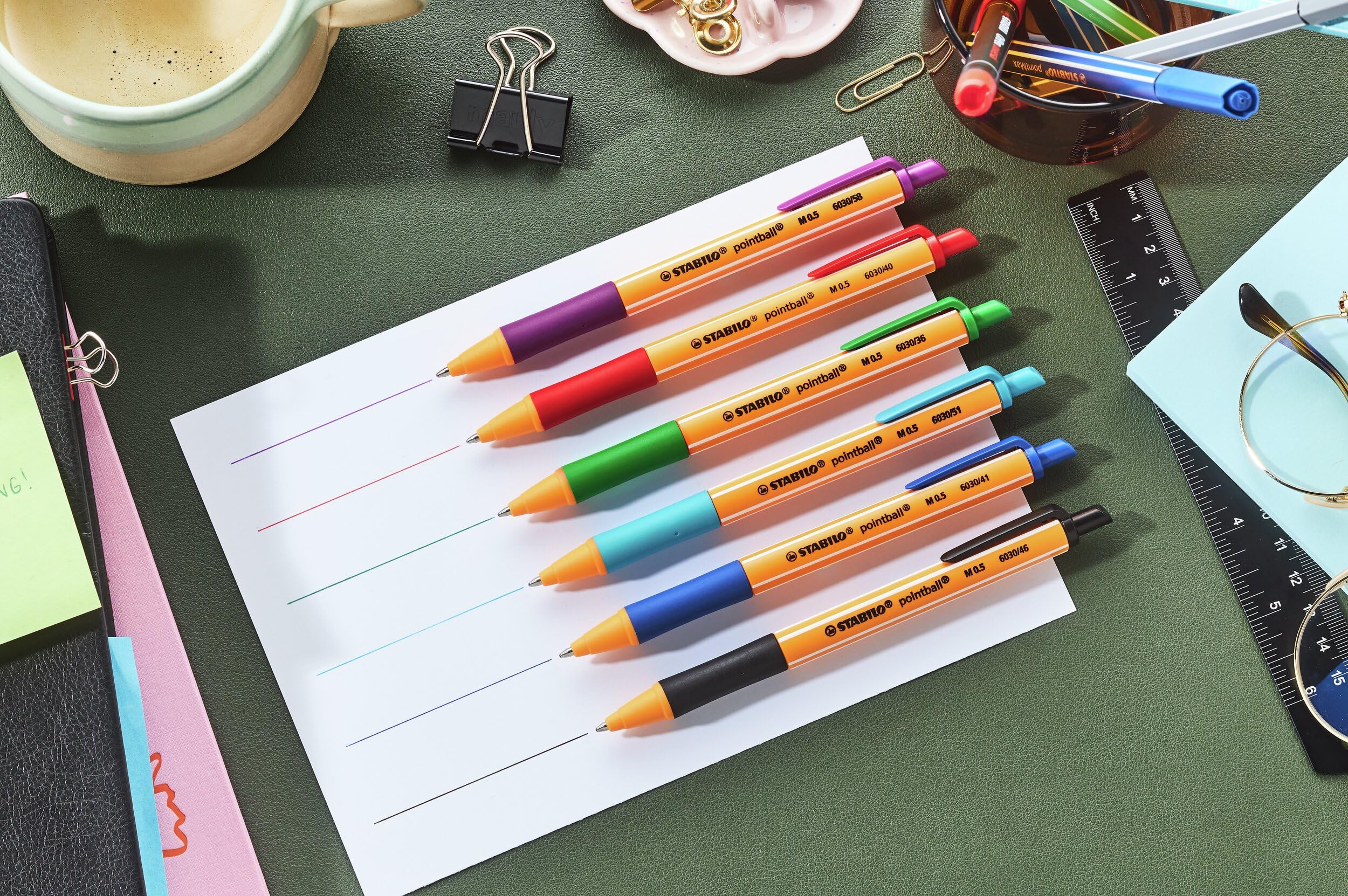 STABILO PointBall 0.5mm Ballpoint Pen Set - 4 &amp; 6 Color Options