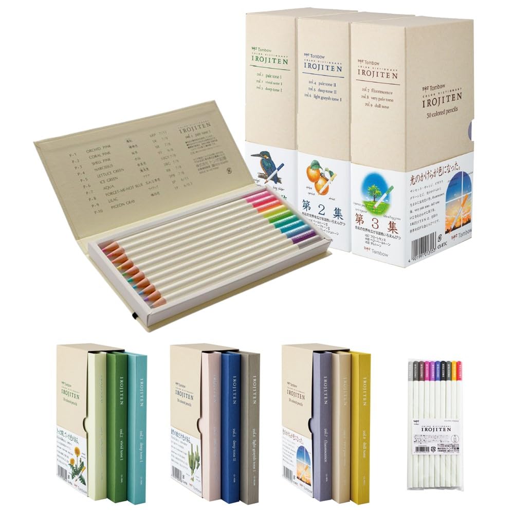 Tombow Colored Pencils Set 10, 36, &amp; 100 Colors for Art and Drawing