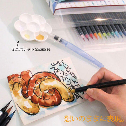 Akashiya Watercolor Brush Pens Set 14 Colors Plus 2 Extra Brushes