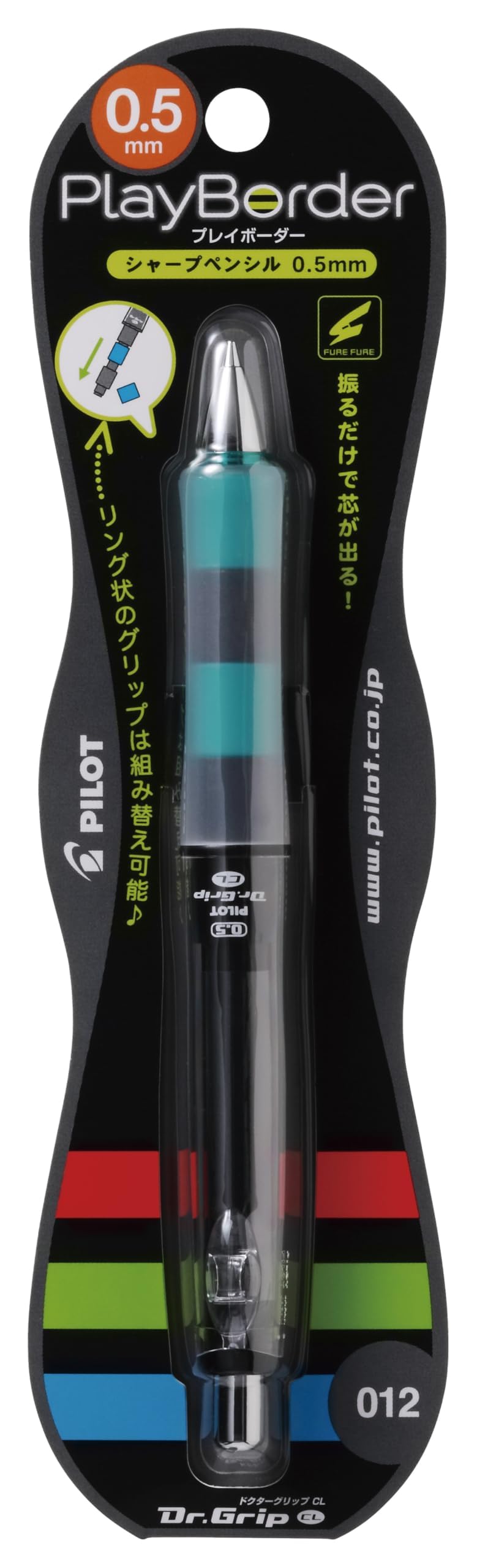 PILOT Dr. Grip CL Play Border &amp; Balance Mechanical Pencil 0.3mm &amp; 0.5mm