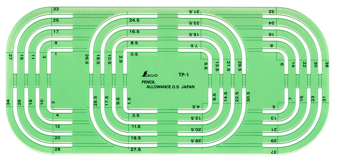 Shinwa Sokutei Ruler Set for Precision Measurements & Templates