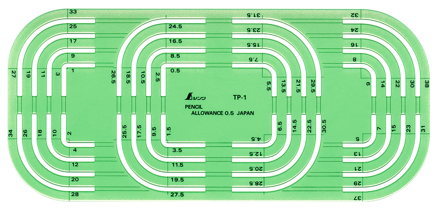 Shinwa Sokutei Ruler Set for Precision Measurements &amp; Templates