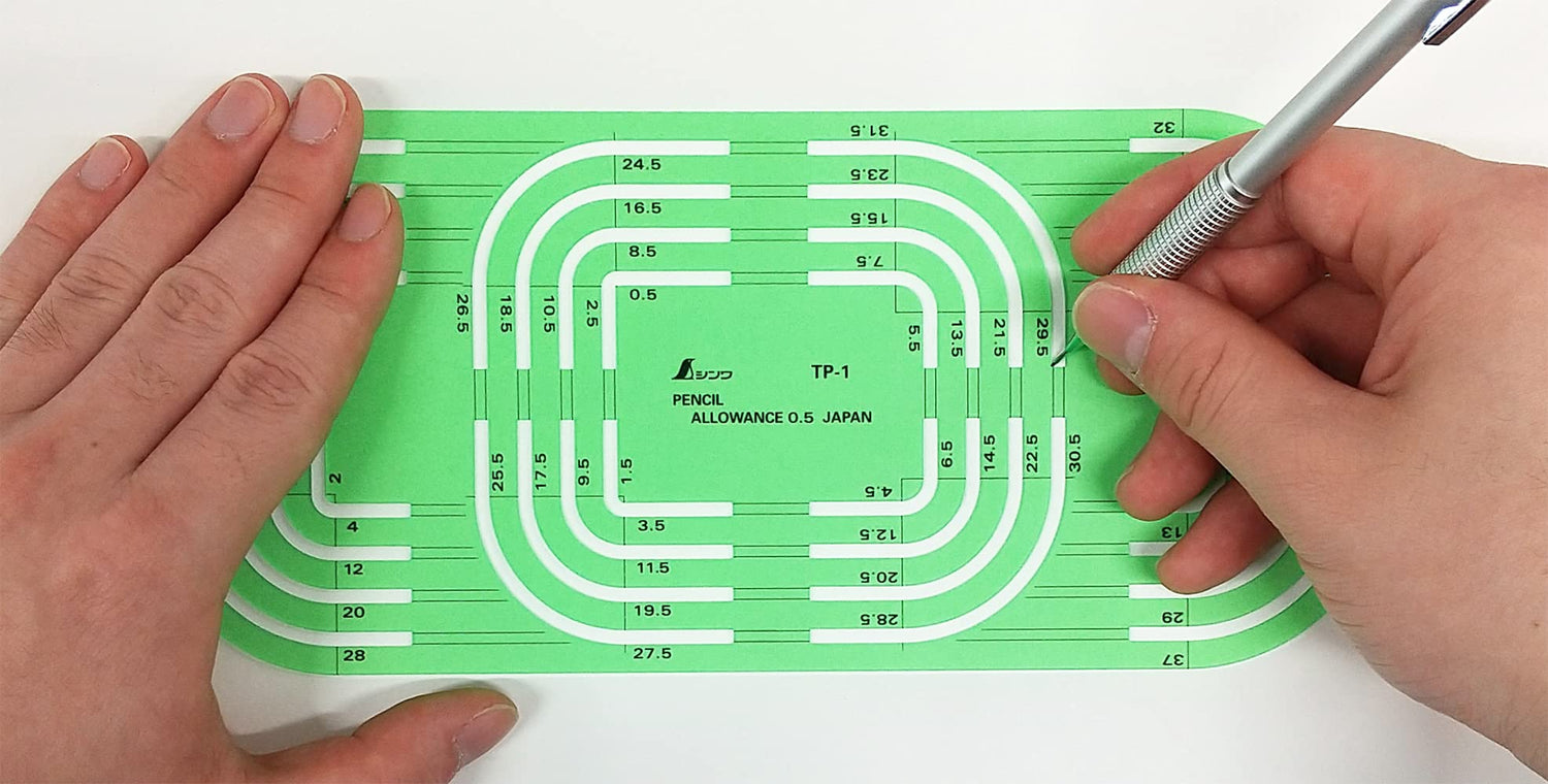 Shinwa Sokutei Ruler Set for Precision Measurements &amp; Templates