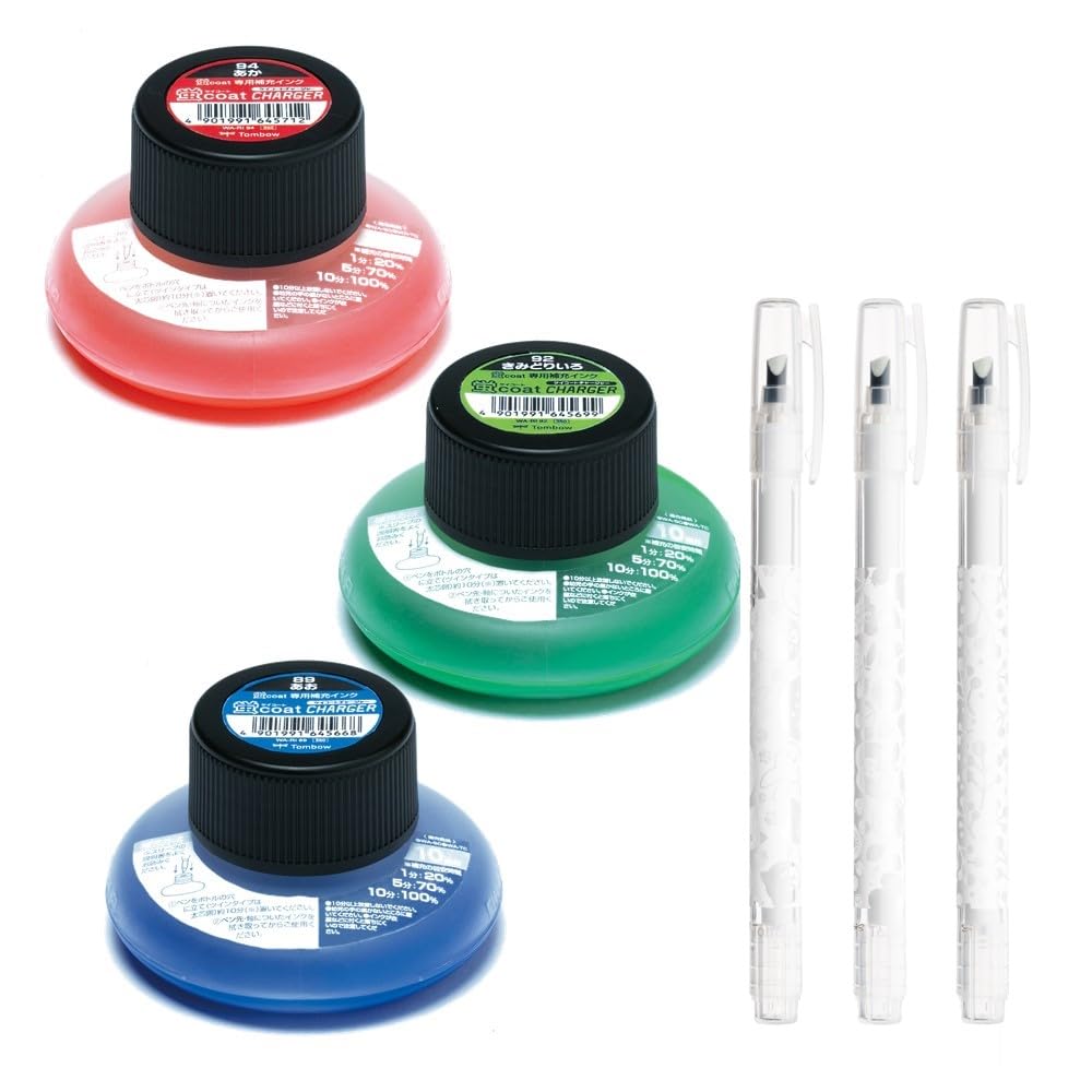 Tombow Highlighter Ink Refill Set 3 Colors Assortment