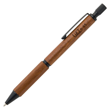 LIFT+ Wood Mechanical Pencil 0.5mm Walnut &amp; Zebra Wood Finish