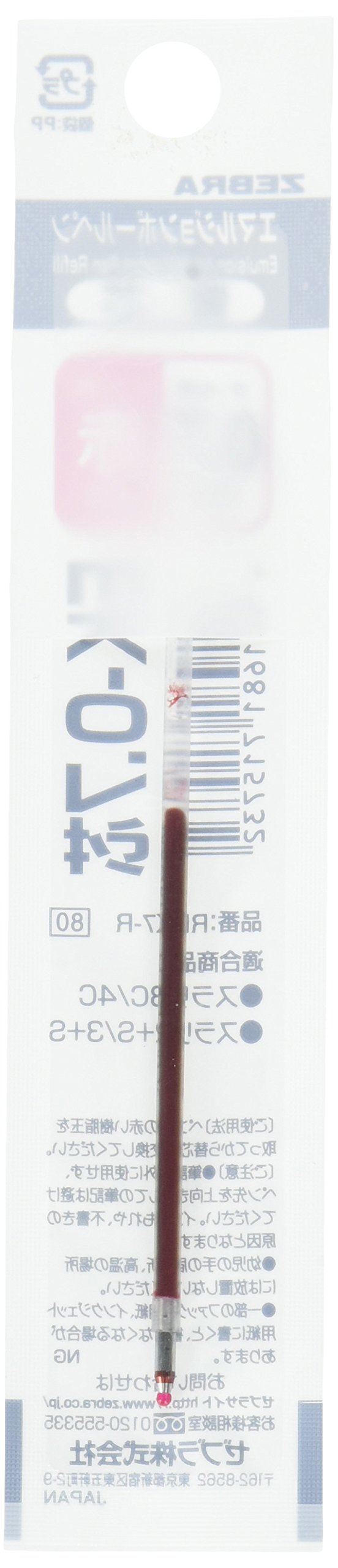 Zebra Ballpoint Pen Refill EK-0.7 Red &amp; Black Ink Options