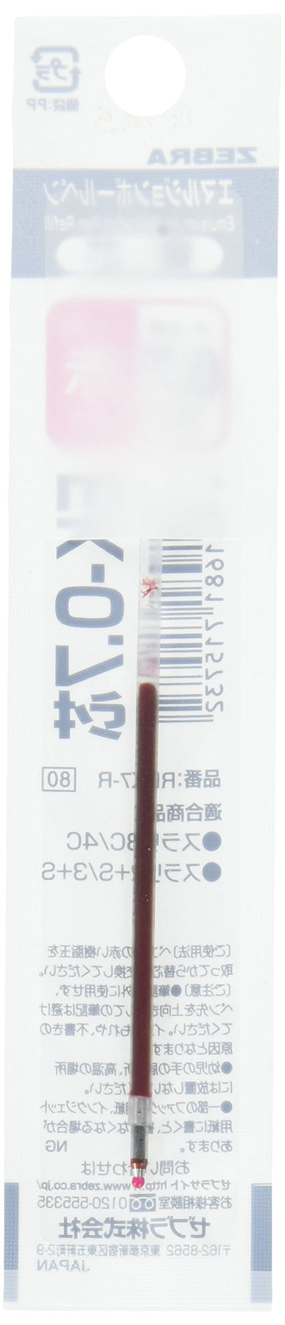 Zebra Ballpoint Pen Refill EK-0.7 Red &amp; Black Ink Options