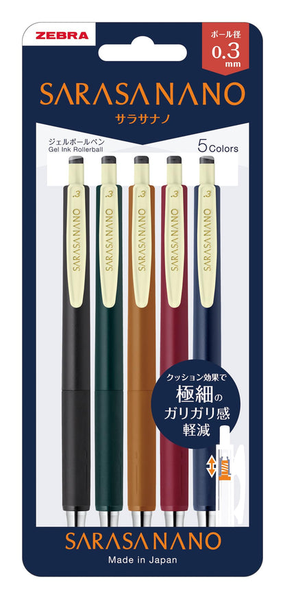 ZEBRA Sarasa Nano Gel Pen Set 0.3mm &amp; 0.38mm Variants