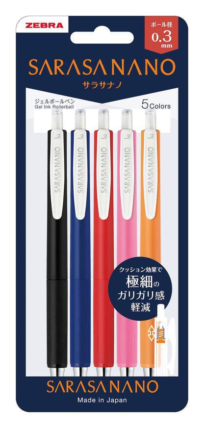 ZEBRA Sarasa Nano Gel Pen Set 0.3mm &amp; 0.38mm Variants