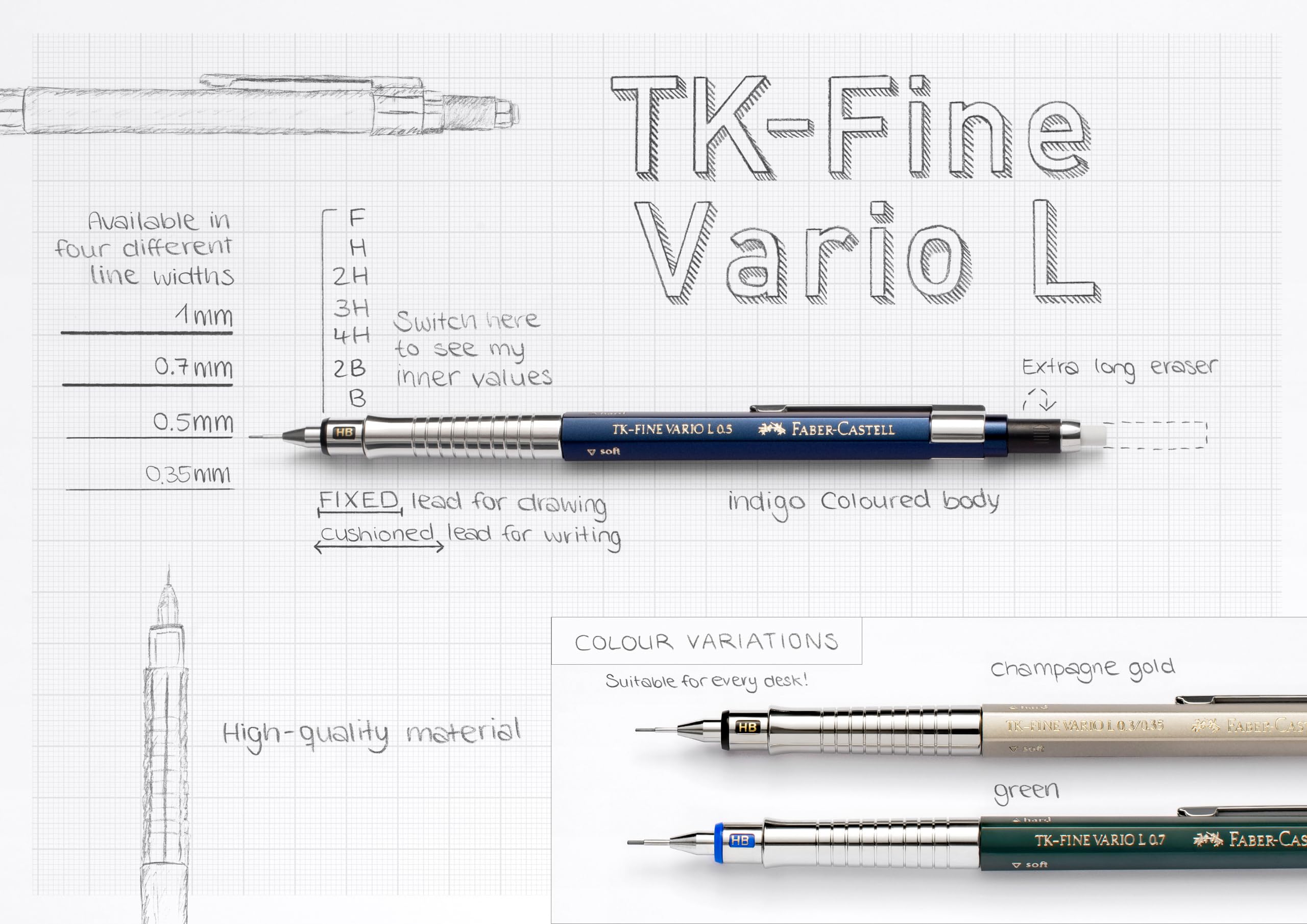 Faber-Castell Mechanical Pencil 0.5mm with Smooth Writing