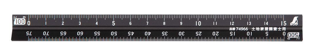 Shinwa Sokutei Aluminum Triangular Scale 15cm for Surveying & Architects