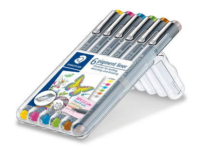 STAEDTLER Pigment Liner Water-Based Pen 0.3mm &amp; 0.5mm for Precision Drawing