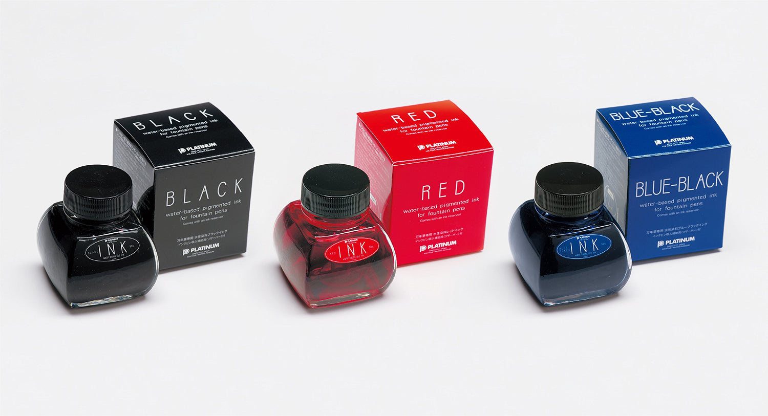 PLATINUM Fountain Pen Bottle Ink 60cc Blue Black &amp; Red